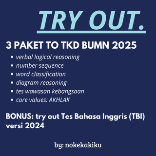 image for 3 PAKET TRYOUT LATIHAN SOAL TKD BUMN 2025 button
