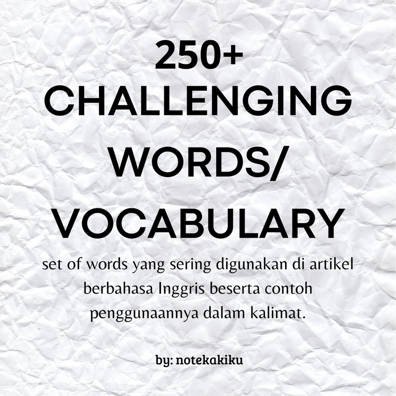 Highlight image for 250+ List of Challenging Words/Vocabulary