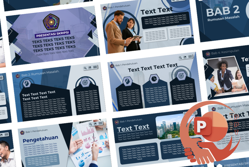 Highlight image for 008 Template PPT Morgh 