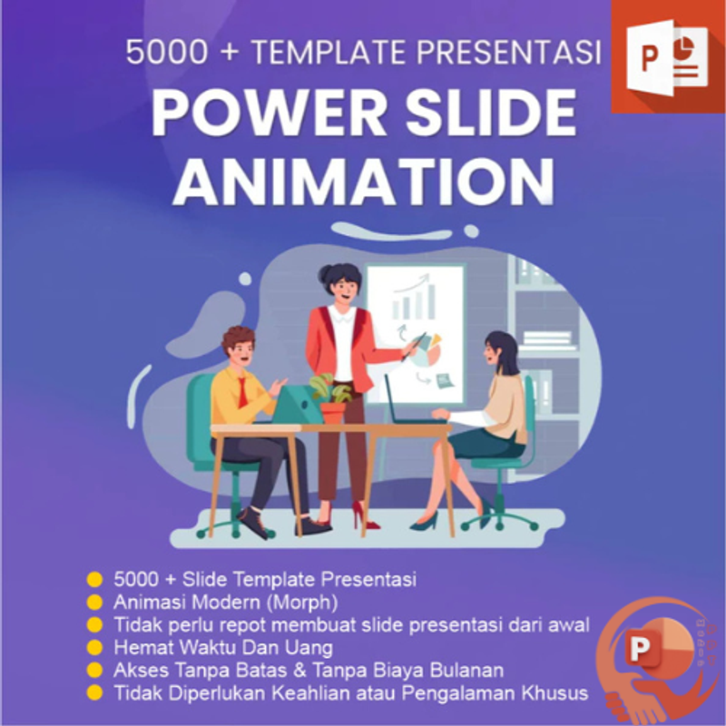 Highlight image for POWER Slide Animation 5000+ Template Presentasi Powerpoint+BONUS