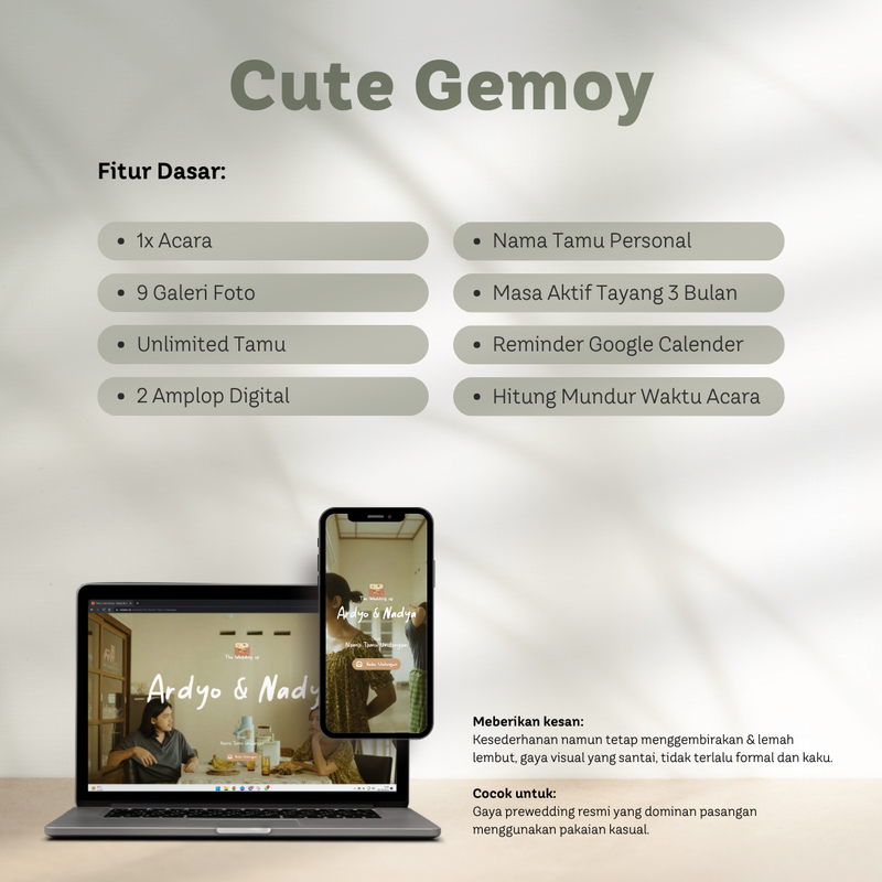 Highlight image for Undangan Digitial Tema Cute Gemoy Premium