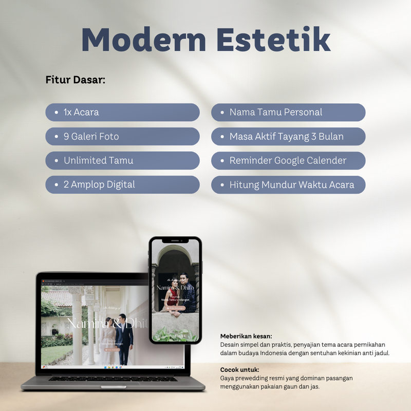 Highlight image for Undangan Digitial Tema Modern Estetik Premium