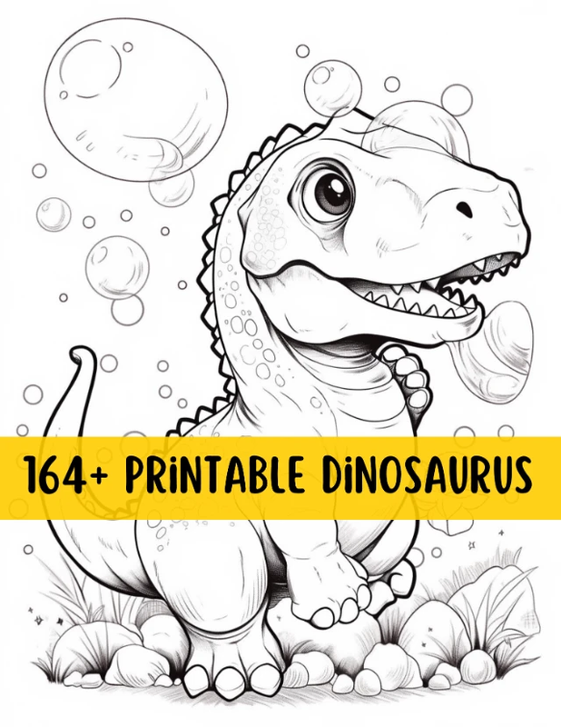 Highlight image 1 for buku mewarnai digital bertemakan dinosaurus