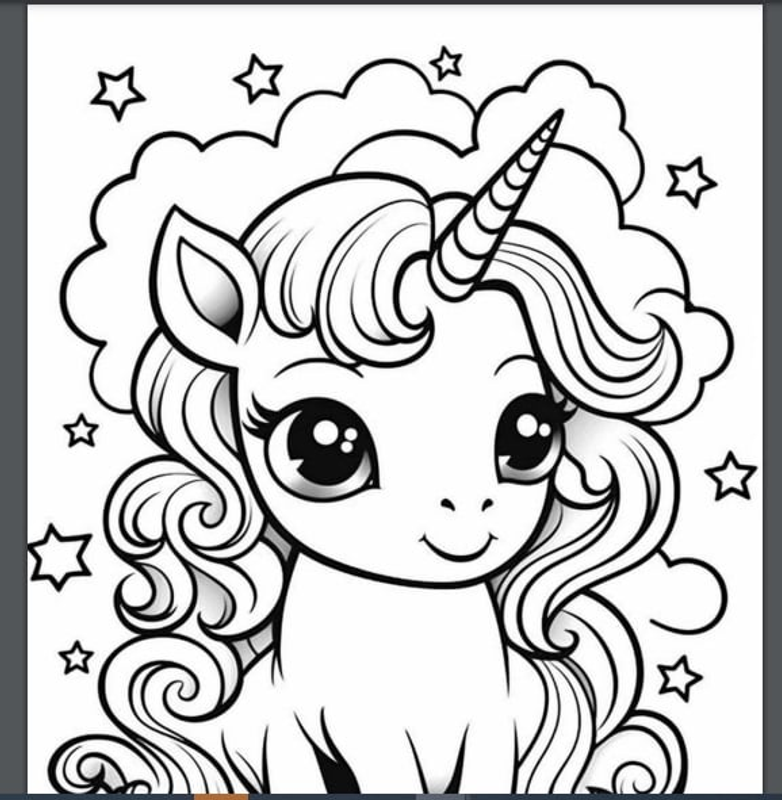 Highlight image for buku mewarnai digital Unicorn