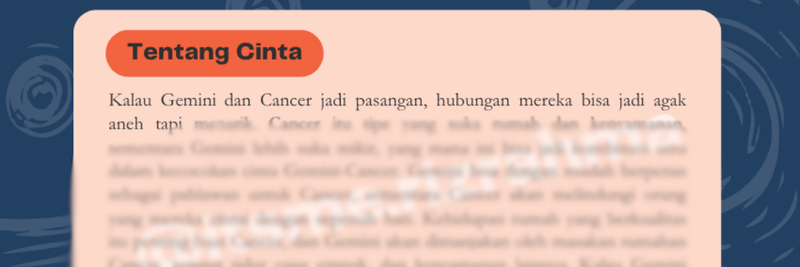 Highlight image 2 for Kecocokan Couple Gemini dan Cancer