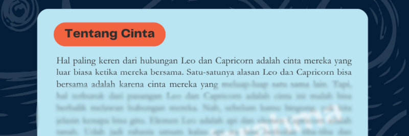 Highlight image 2 for Kecocokan Couple Leo dan Capricorn