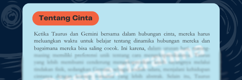 Highlight image 2 for Kecocokan Couple Taurus dan Gemini