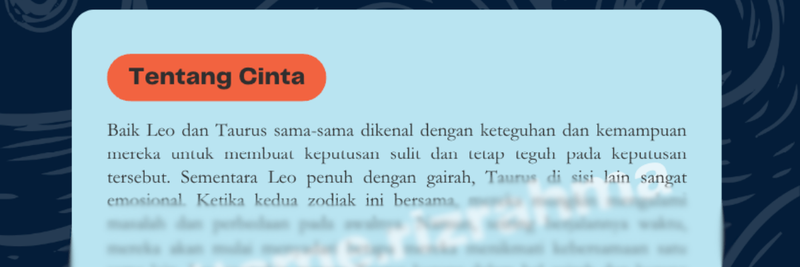 Highlight image 2 for Kecocokan Couple Taurus dan Leo