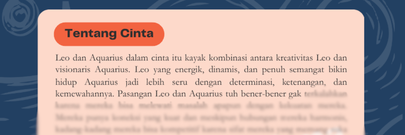 Highlight image 2 for Kecocokan Couple Leo dan Aquarius