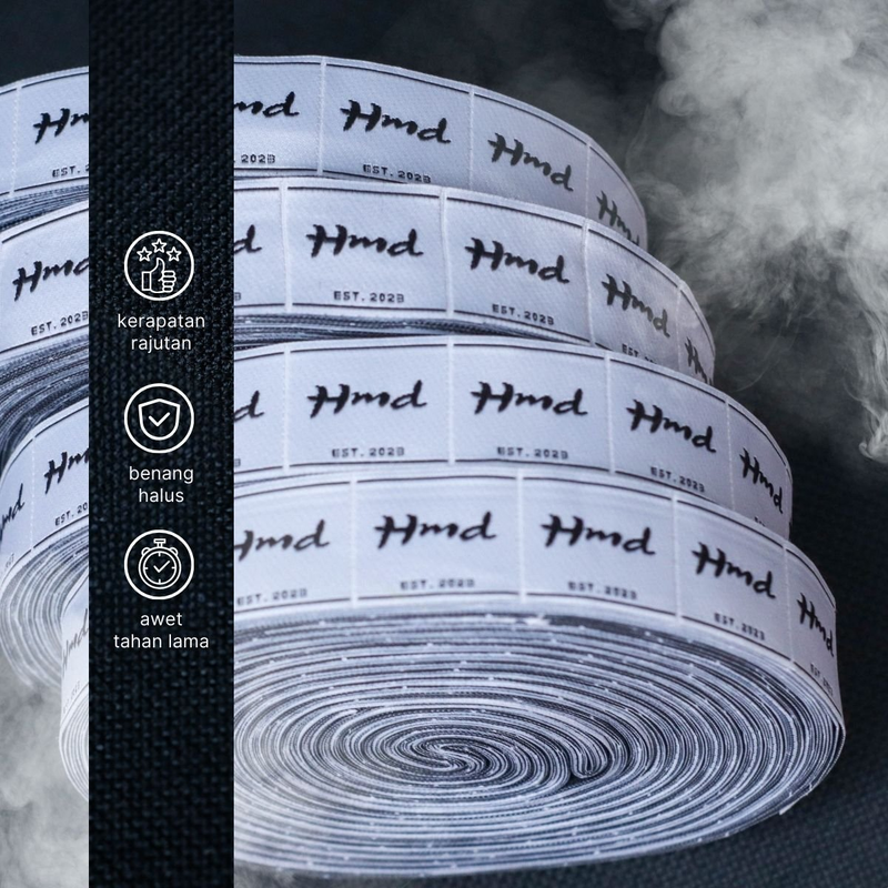 Label Woven Damask | Clicky