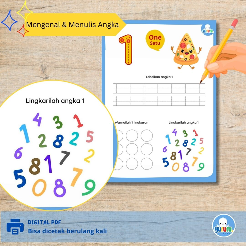 Highlight image for Worksheet Anak TK Tema Pizza