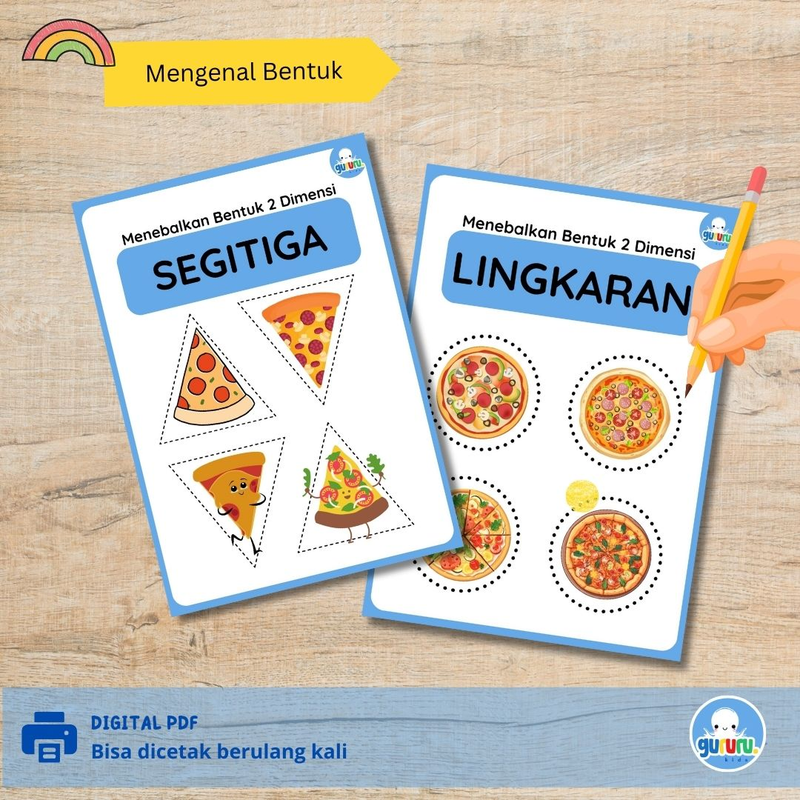 Highlight image for Worksheet Anak TK Tema Pizza