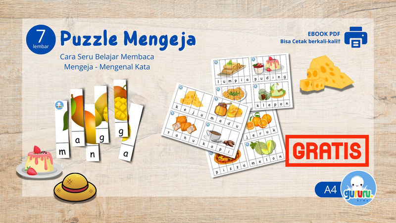 Highlight image for GRATIS Worksheet Puzzle Mengeja – Seru untuk Anak Belajar Membaca