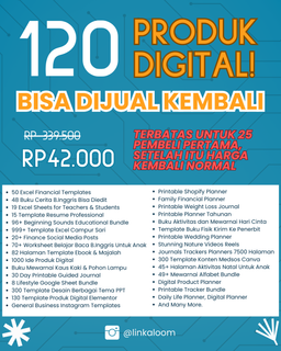 image for 120 Produk Digital | Dapat Dijual Kembali! button