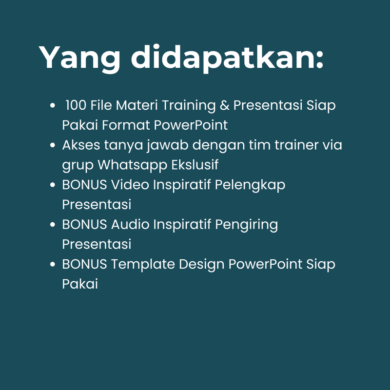 Highlight image for 100 Materi Presentasi & Training Siap Pakai