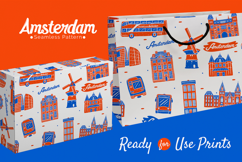 Highlight image for Amsterdam Seamless Pattern Pack