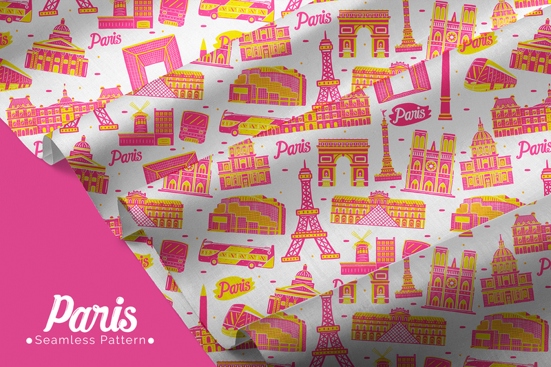 Paris Seamless Pattern Pack | Clicky