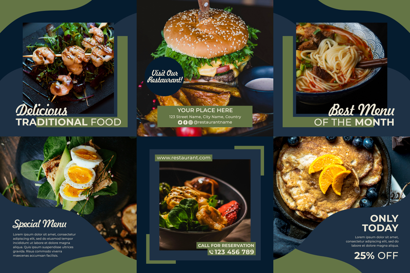 Highlight image 1 for Menu Instagram Feed Pack #01