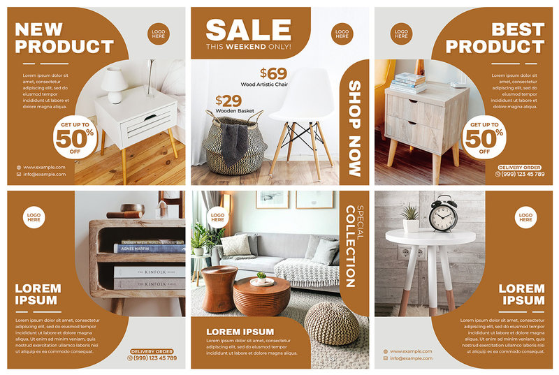 Highlight image 1 for Furniture Instagram Feed Pack #01