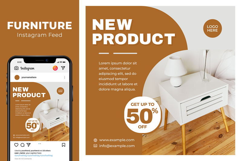 Highlight image 2 for Furniture Instagram Feed Pack #01