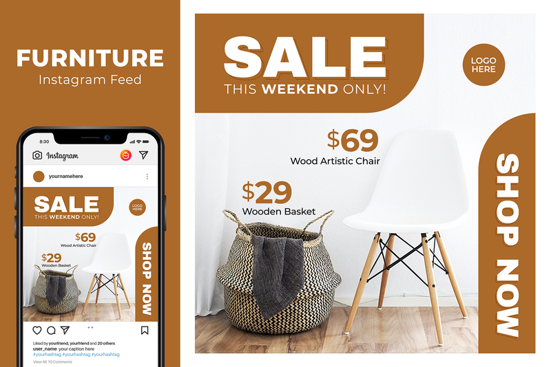 Highlight image 3 for Furniture Instagram Feed Pack #01