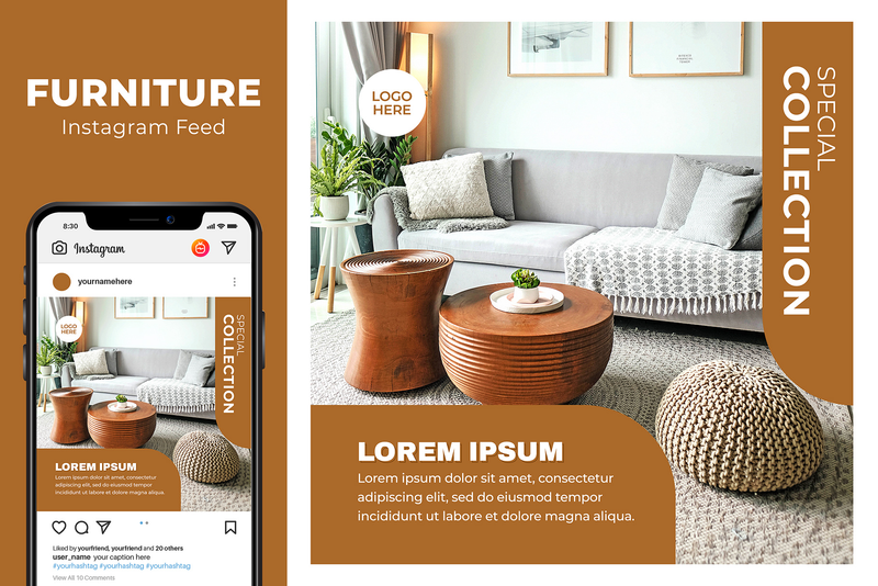 Highlight image 6 for Furniture Instagram Feed Pack #01