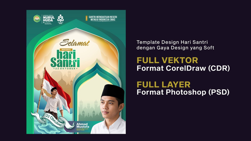 Poster Hari Santri Vektor cover image