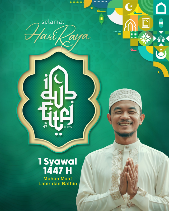 Highlight image for Ucapan Idul Fitri versi Frame Klasik PSD