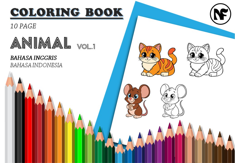 Buku mewarnai ANIMAL Vol.1