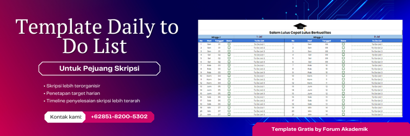 Highlight image 1 for Template Daily to Do List untuk Pejuang Skripsi