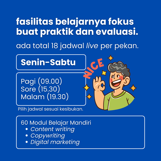 Ini fasilitas belajarnya.