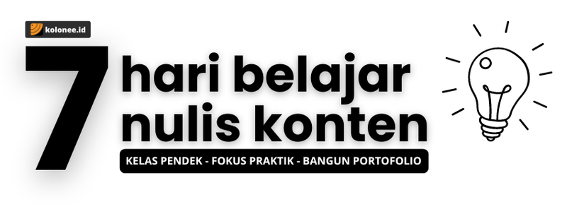 Highlight image for MINI-CLASS PENULISAN: 7 HARI BELAJAR NULIS.