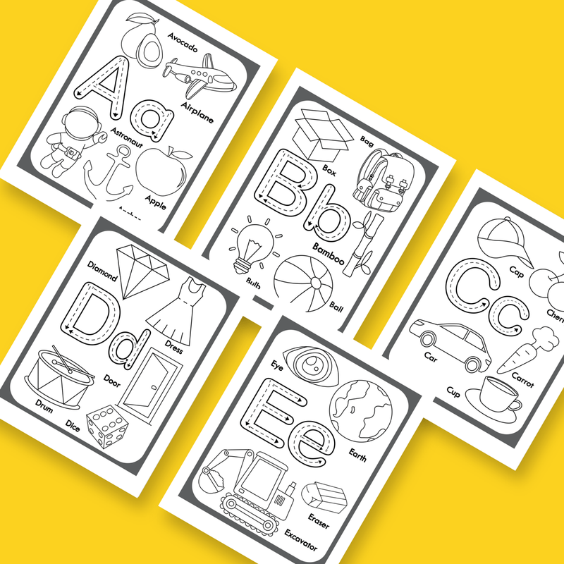 Highlight image for Free 5 Printable ABC Alphabet Mewarnai