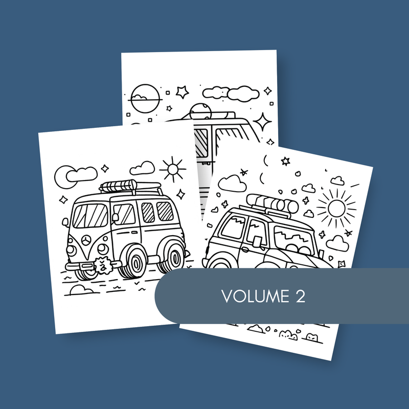 Highlight image 1 for 24 Printable Mewarnai (Coloring) Kendaraan Volume 2