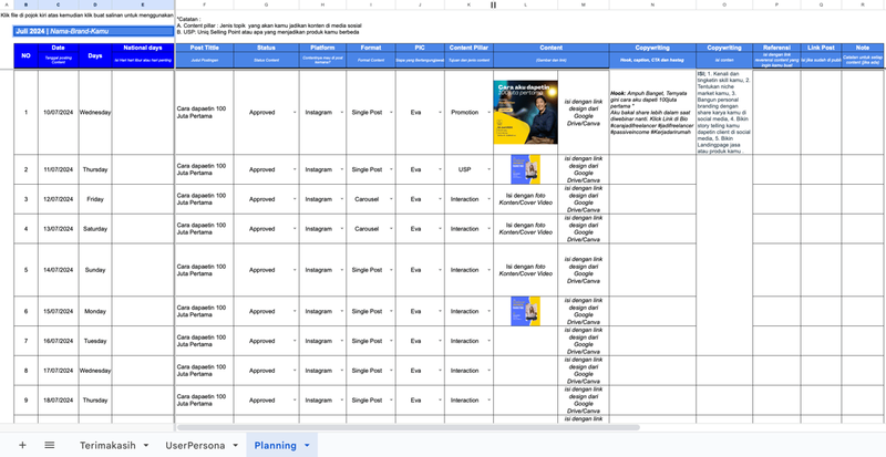 Highlight image for Templete: Social Media Planning Solusi Naikin Views sampai 4,2 Juta lebih