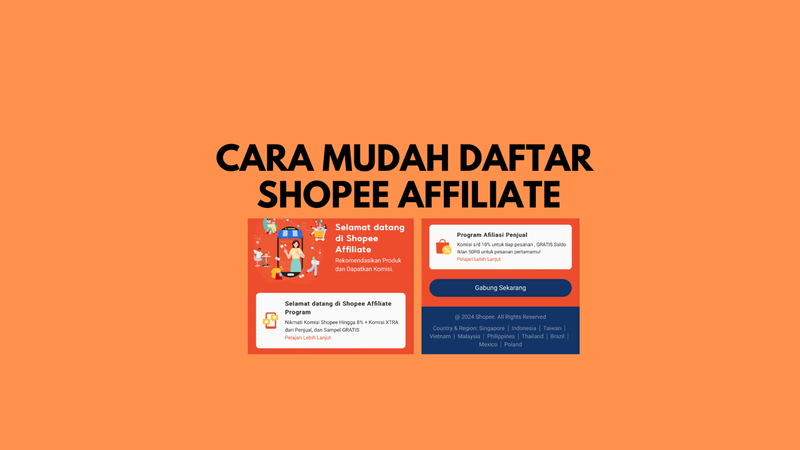 Highlight image for  CARA MUDAH DAFTAR SHOPEE AFFILIATE HANYA 5 MENIT SAMPE SHARE LINK
