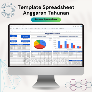 image for Template Spreadsheet Anggaran Tahunan, sudah ada rumusnya siap pakai. button