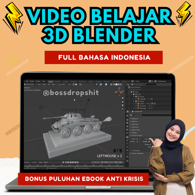 image for Video kursus blender 3d bahasa indonesia dari dasar sampai dengan mahir button