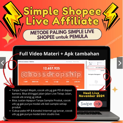 image for Cuan dari live streaming di Shopee KHUSUS PEMULA  button