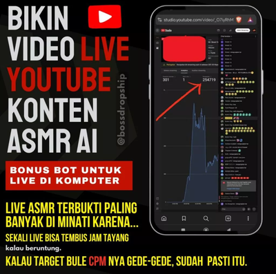 image for Panduan Bikin konten Live streaming youtube LIVE ASMR button