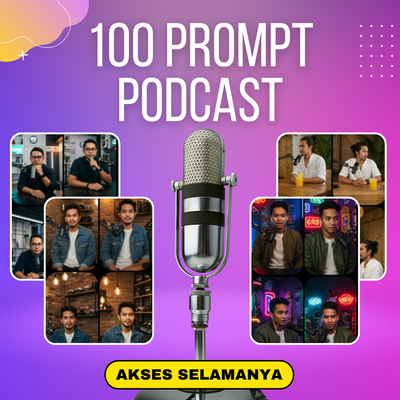 image for No 027 100 Prompt Padcast siap pakai siap edit button