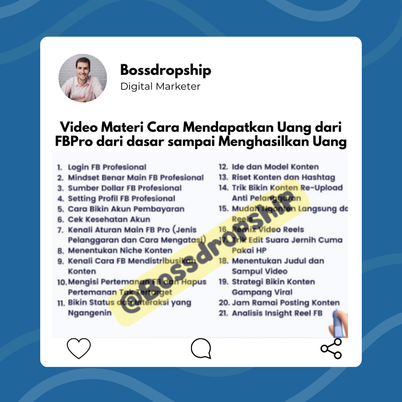 Highlight image for Video Materi Cara Mendapatkan Uang dari FBPro dari dasar sampai Menghasilkan Uang