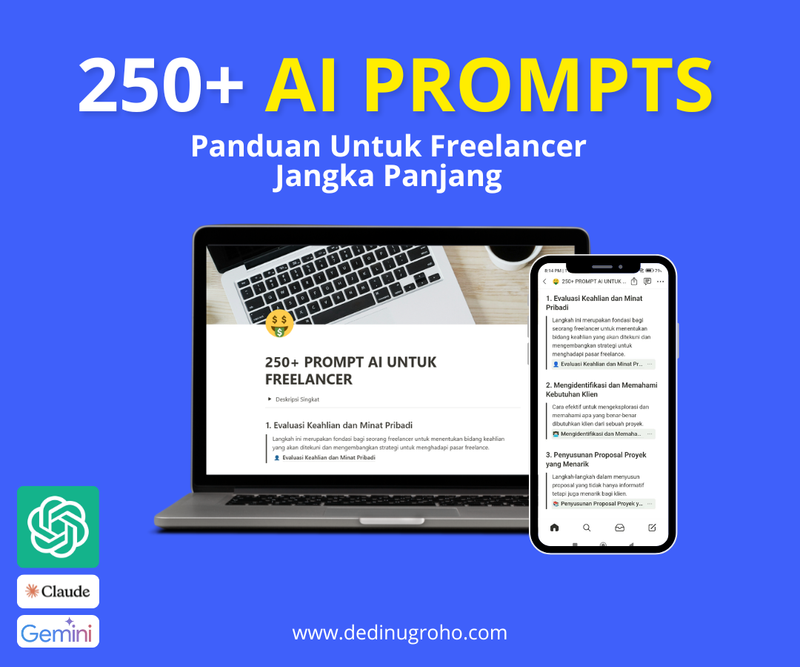 Highlight image for Manajemen Proyek & Klien: 250+ AI Prompt Wajib untuk Freelancer