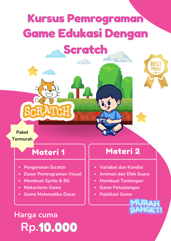Highlight image 1 for Kursus Pemrograman Game Edukasi dengan Scratch