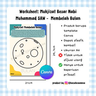 image for [ONLY 10K] Worksheet: Mukjizat Besar Nabi Muhammad SAW Membelah Bulan button