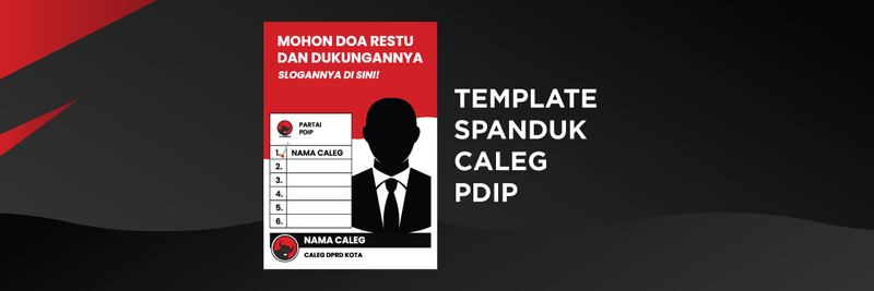 Highlight image for Template Spanduk Caleg Partai PDIP