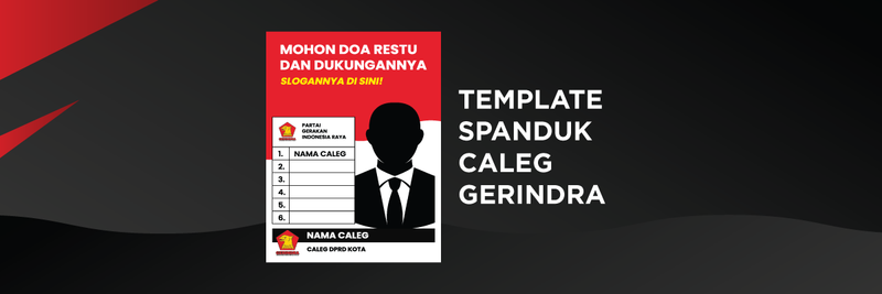 Highlight image for Template Spanduk Caleg Partai Gerindra