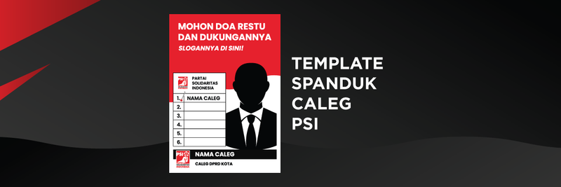 Highlight image 1 for Template Spanduk Caleg Partai PSI