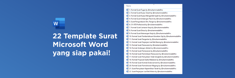 Highlight image for 22 Format Surat Editable [Microsoft Word]