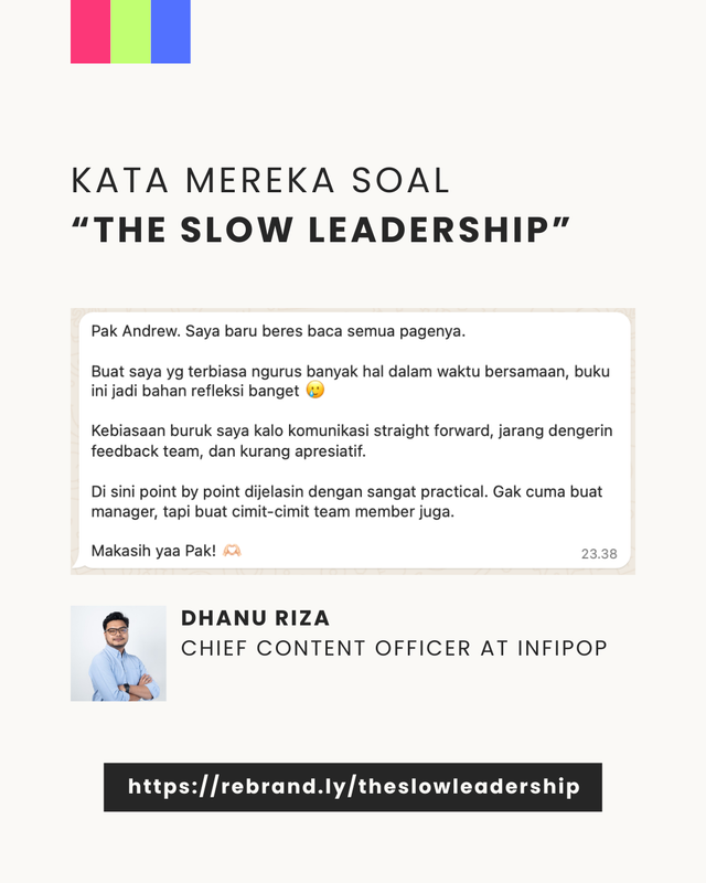 Image 1 for Honest Review Buku The Slow Leadership?